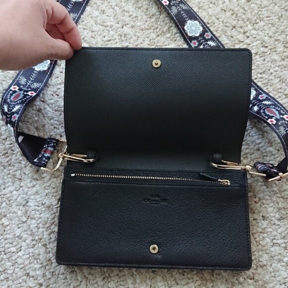 Coach black Foldover Clutch Crossbody - Picture 3 of 12
